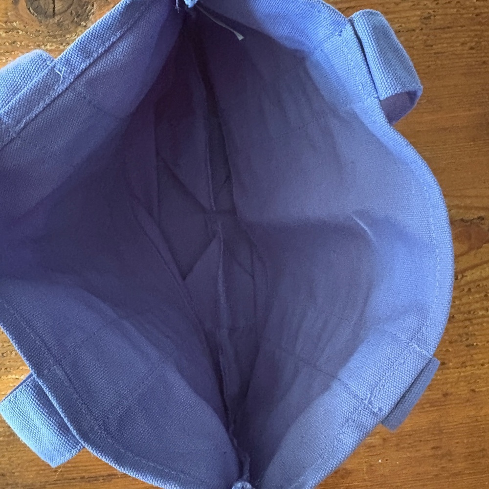 NWT Trader Joe's Mini Trick or Treat Canvas Tote Bag, Purple and Green - Picture 5 of 7